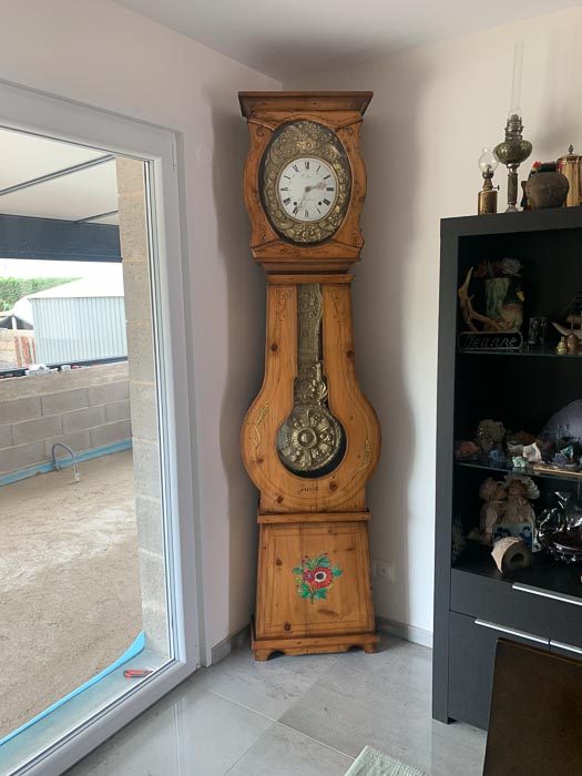 Horloge Comtoise restauration ebenisterie