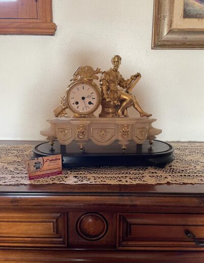 Horloge de cheminée marbre